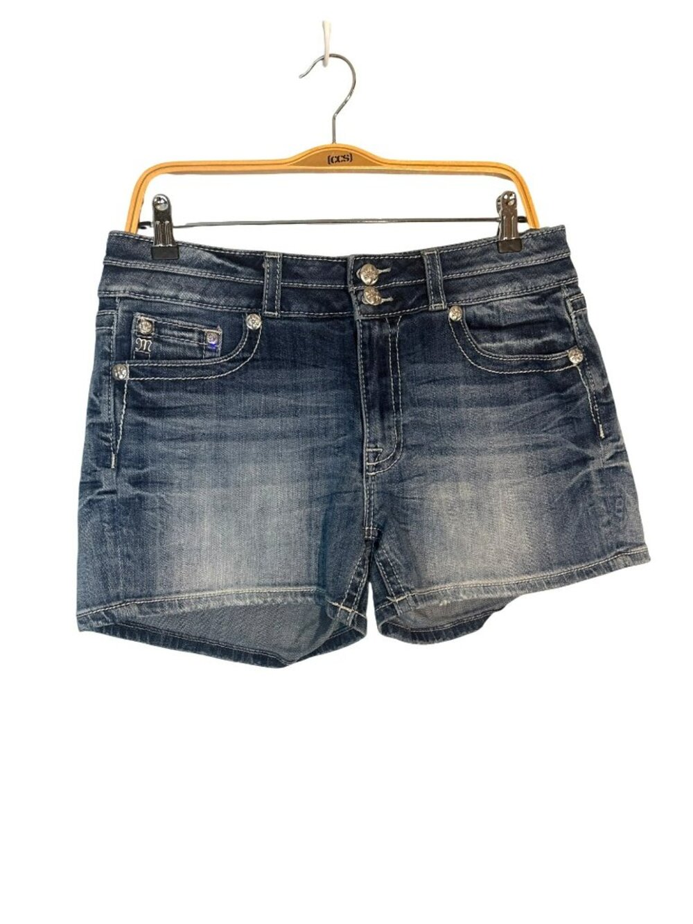 Miss Me Curvy Shorts Denim Embellished Size 31